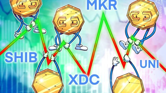 Bitcoin’s sideways price action leads traders to focus on SHIB, Bitcoin’s sideways price action leads traders to focus on SHIB, UNI, MKR and XDC