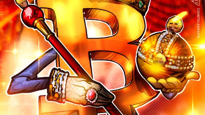 Bitcoin dominance hits 54% — highest in 2.5 years as