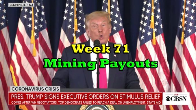 Week 71 | Mining Payouts 8/8/20