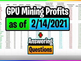 GPU Mining Profits as of 2/14/21 | Answering Questions | Twitch Recap