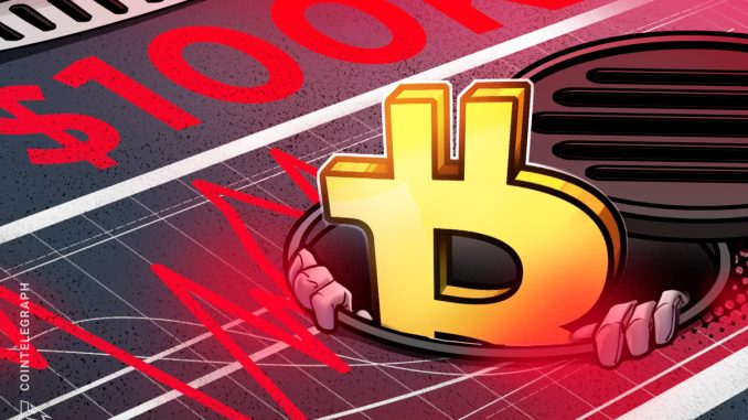 Bitcoin Loses $100K As Selling, Liquidations Hit New Highs