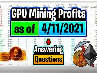 GPU Mining Profits as of 4/11/21 | Answering Questions | Twitch Recap
