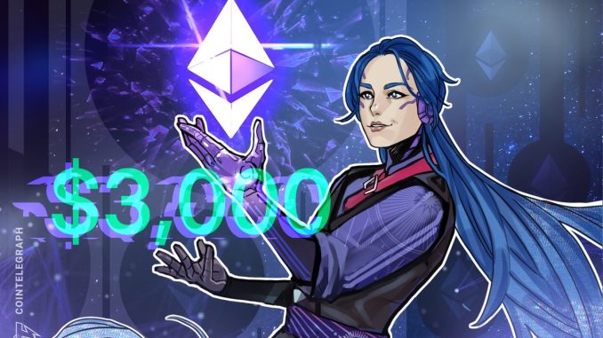 ETH Rally Toward $3K Possibly Halted By Rising ETF Outflows