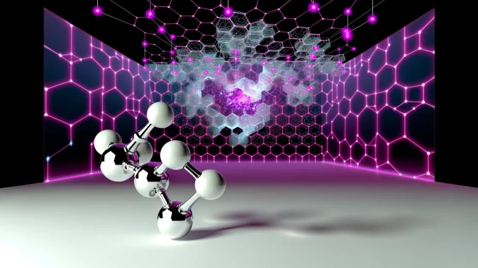 DeSci is having a moment. Bio Protocol crypto surged roughly 90% as AI-driven biotech funding collides with onchain infrastructure AI-generated peptide molecule with blockchain network visualization representing decentralized science innovation