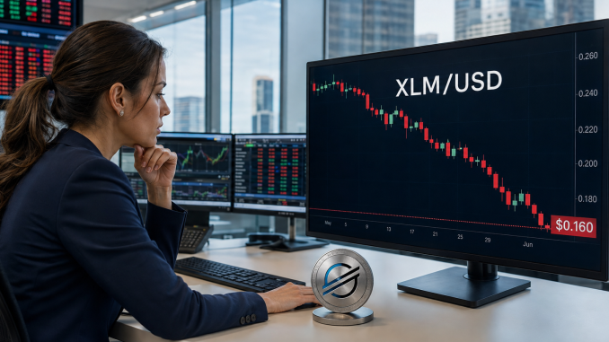Stellar’s XLM token slides below key moving averages