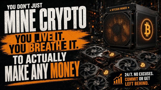 I Live & Breathe Crypto Mining to make Money.... do you?